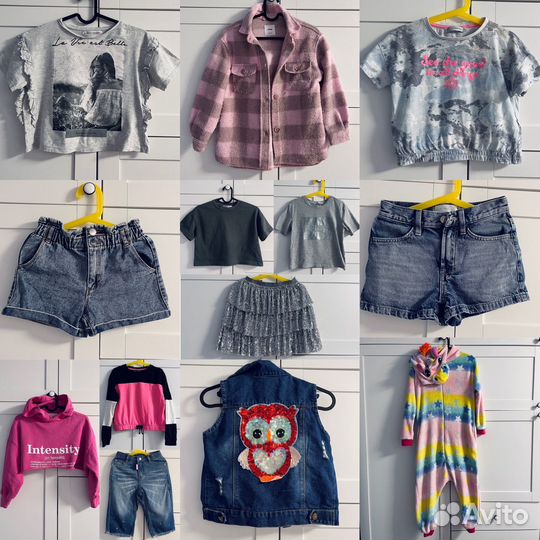 Пакет летних вещей для девочки 128 размер