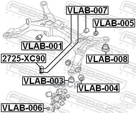 Сайлентблок vlab-004 vlab-004 Febest