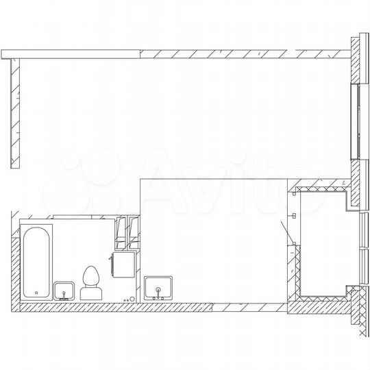 1-к. квартира, 42 м², 2/23 эт.