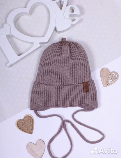 Шапка для малыша утепленная