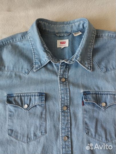 Джинсовая рубашка levis мужская