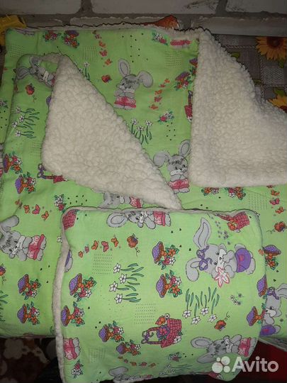 Матрасик подушка одеяло для коляски