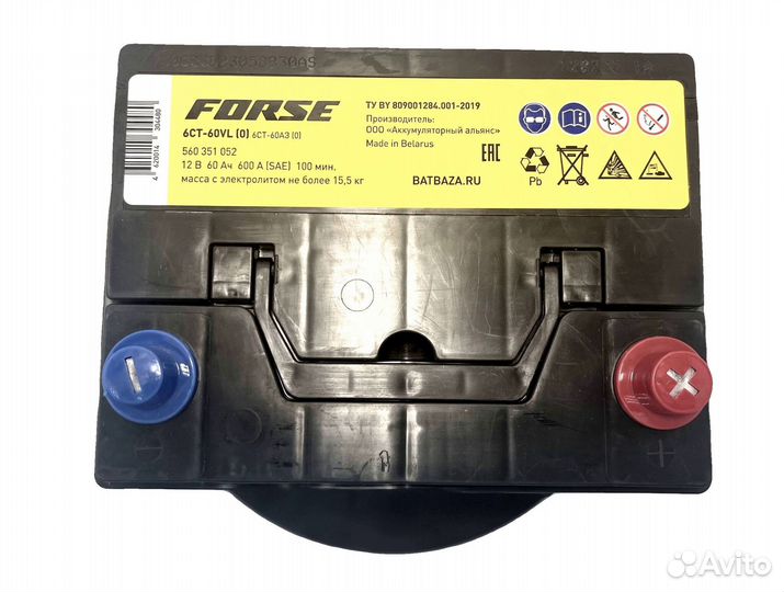 Аккумулятор forse Asia 6CT- 60 VL (0) D23