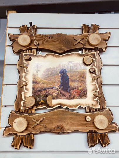 Картина -панно подарок Охотнику день рождения