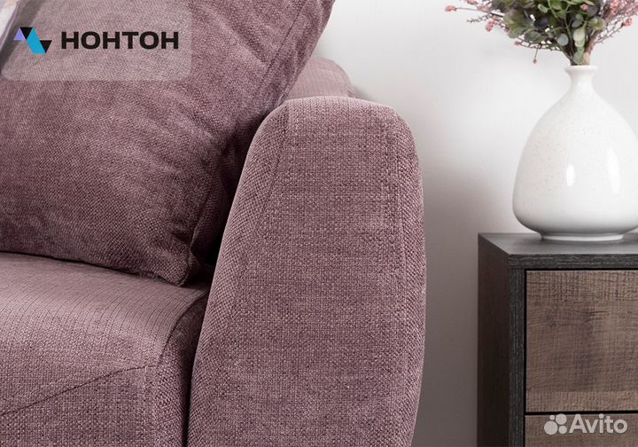 Диван книжка Наоми светло-розовый / розовый