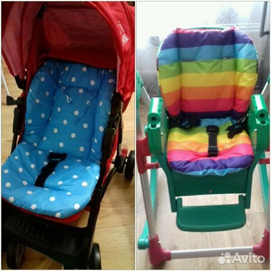 Новый Матрасик в стульчик для кормления, коляску