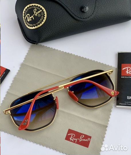 Очки ray ban hexagonal ferrari коричневые