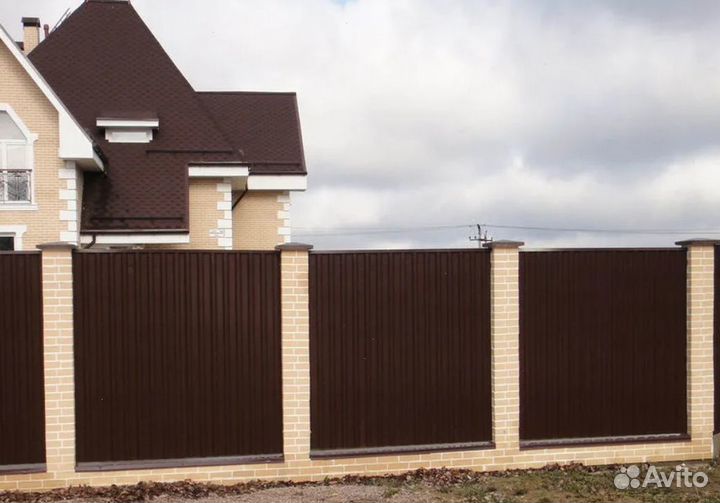 Забор из профнастила замер бесплатно качественно