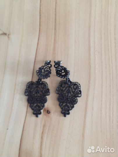 Серьги ажурные, серьги - ромашки