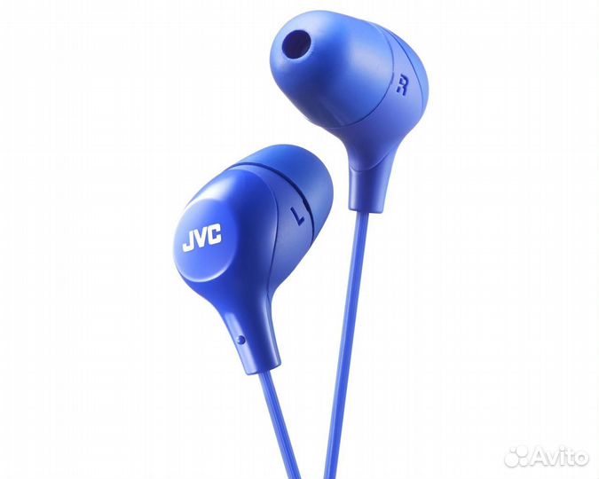 Наушники JVC проводные внутриканальные, синий