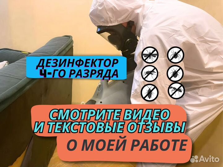 Дезинфекция. Уничтожение плесени, тараканов, блох