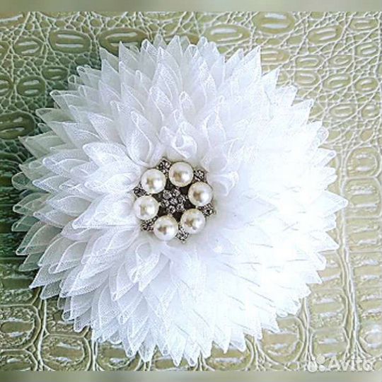 Нарядные белые банты 11см