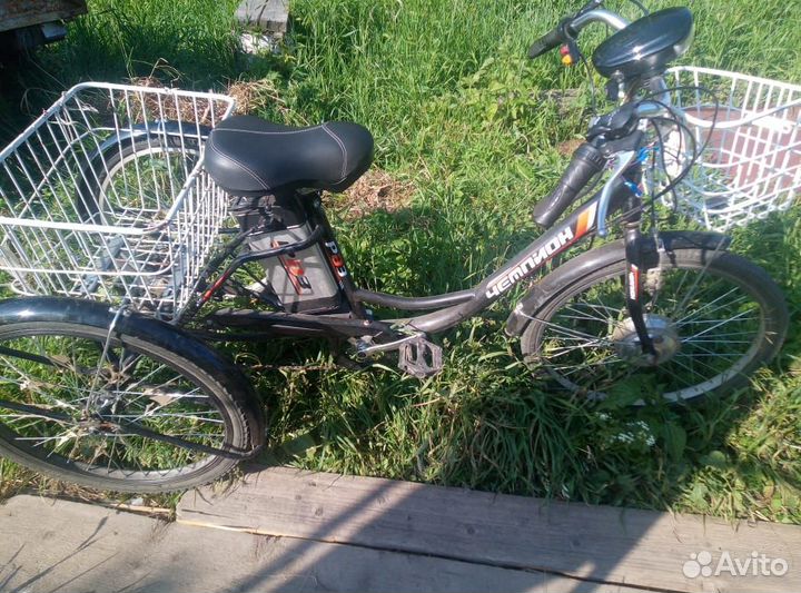 Электровелосипед трехколесный рвз Чемпион 24