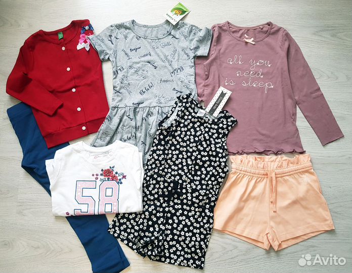 Пакет новых вещей для девочки 110-116