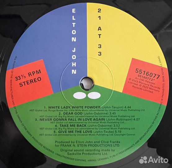 Виниловая пластинка Elton John - 21 AT 33 (180 Gram Black Vinyl LP)