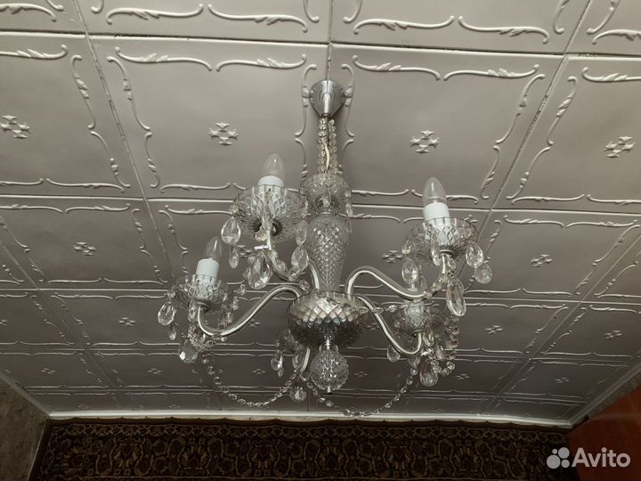 Люстра хрустальная. Чехословакия
