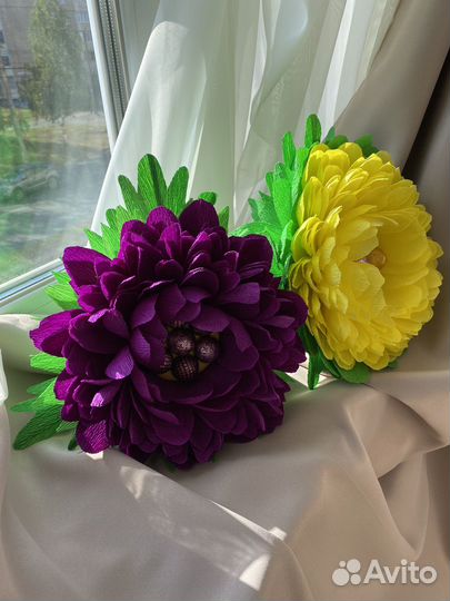 Цветы из конфет