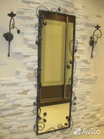 Кованое зеркало № 34
