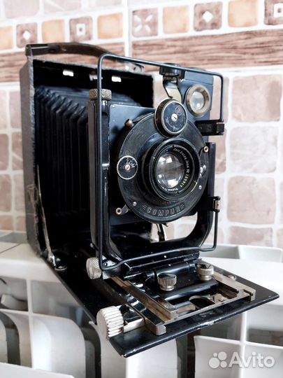 Старинный фотоаппарат Фотокор объектив компур