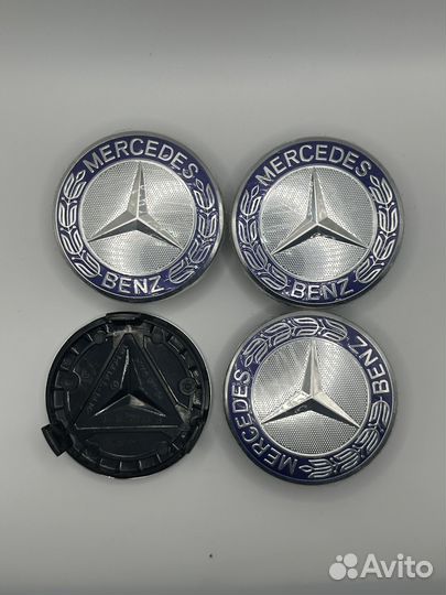 Колпачки на литые диски Mercedes Мерседес 7.5см