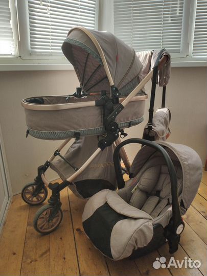 Коляска трансформер 3 в 1 luxmom v9