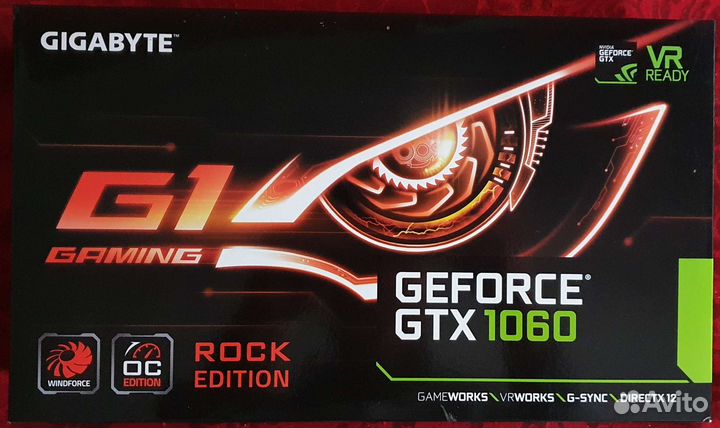Видеокарта Gigabyte GeForce GTX 1060 G1 rock