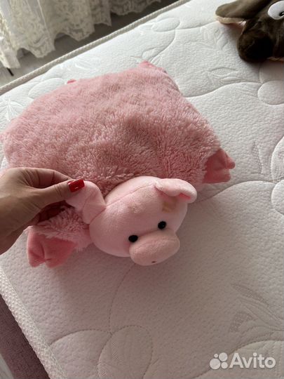 Мягкие подушки игрушки - плед