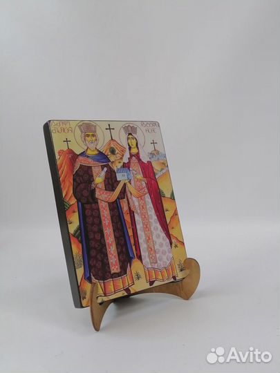 Равноапостольные цари Мириан и Нана, 15x20x1,8 см, арт А6528