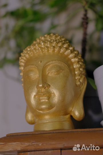 Статуэтка Будда золотая гипсовая