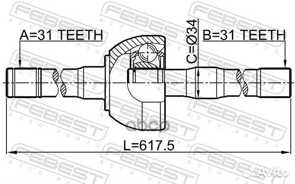 Вал привода правый nissan patrol(GR) Y61 1997.1