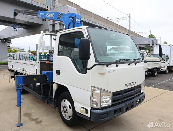 Бортовой грузовик Isuzu Elf с КМУ Tadano, 2010