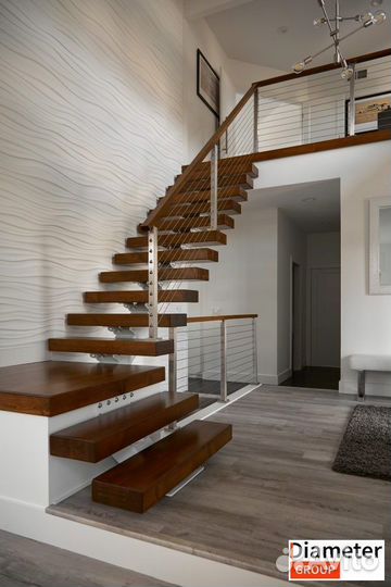 Изготовление красивой лестницы с поворотом