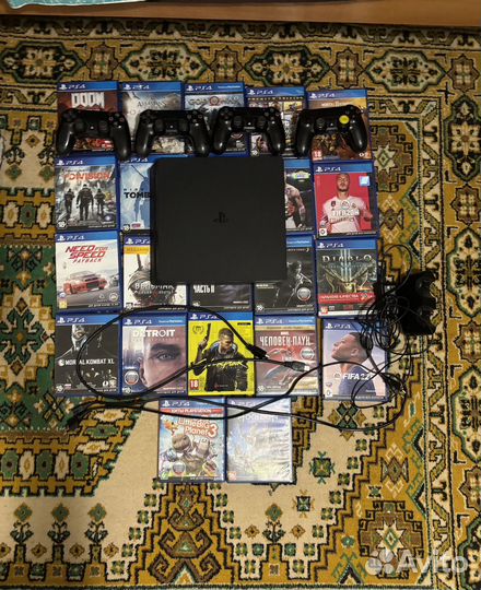 Sony playstation 4 slim 500gb с играми