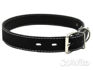 Ошейник кожаный с синтепоном ширина 30 мм, обхват