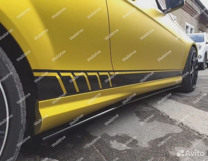 Лезвия под пороги Mercedes Benz C W204 2D coupe