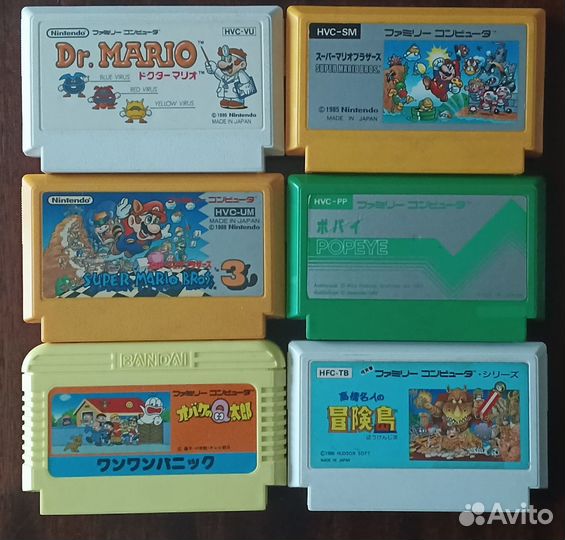 Картриджи Famicom (Dendy)