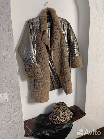 Пальто-дубленка бронза Guess 12 лет или 40 размер