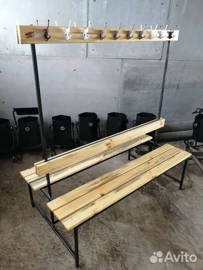 Вешалка-скамья напольная двусторонняя Перемена