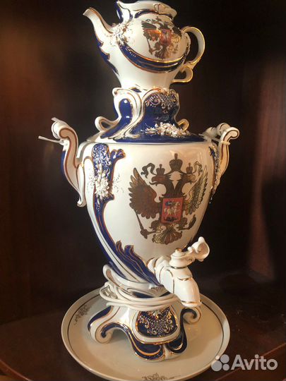 Самовар электрический новый фарфоровый