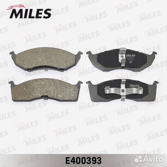 Колодки тормозные передние miles E400393