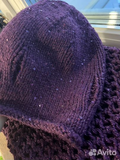 Комплект шапка и шарф ручная работа