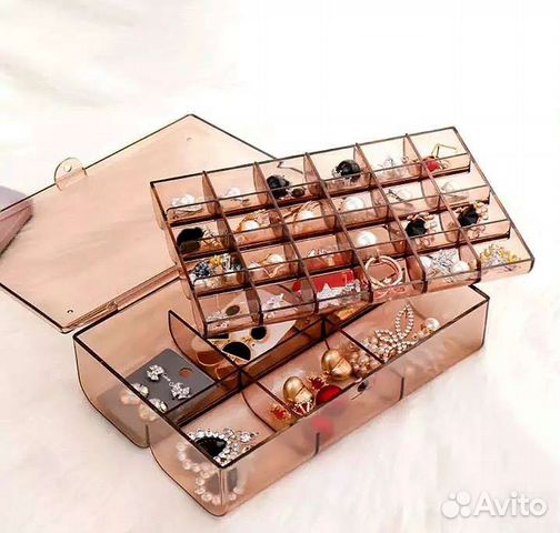 Шкатулка прозрачная органайзер для разных мелочей