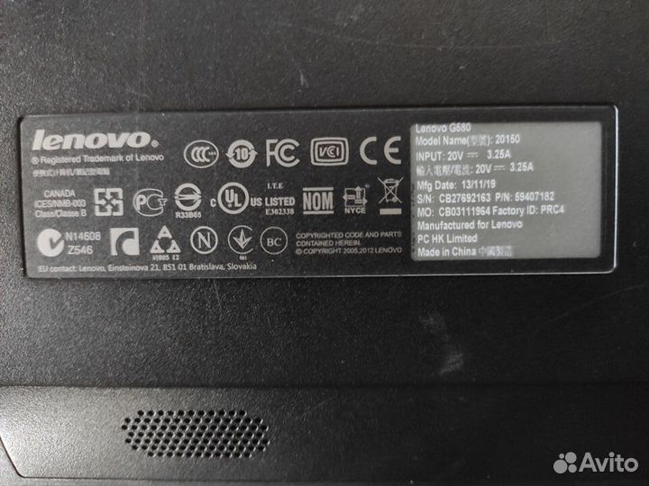 Ноутбук lenovo рабочий