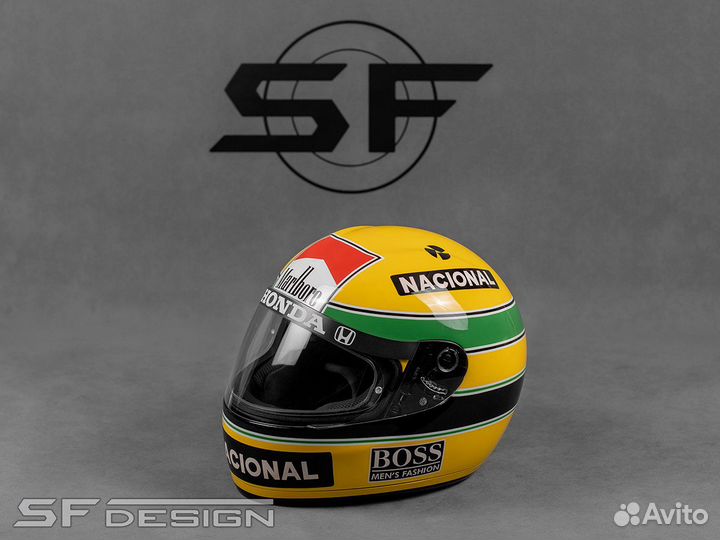 Аэрография для Шлема Ayrton Senna F1 grandprix