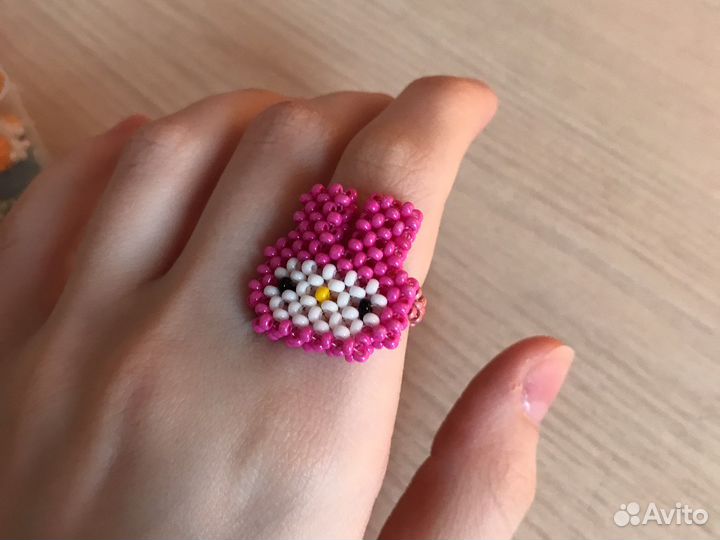 Кольцо из бисера «мелоди»