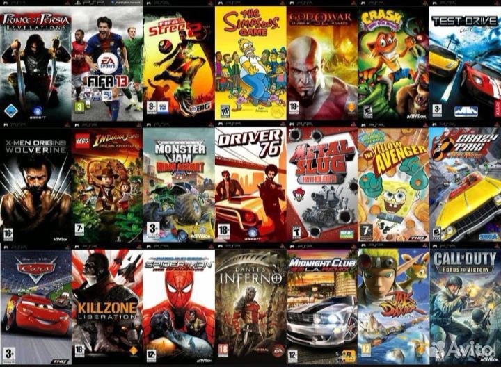 Игры на PSP 1000,2000,3000 (скачивание игр )