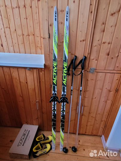 Лыжи беговые детские 160 с ботинками