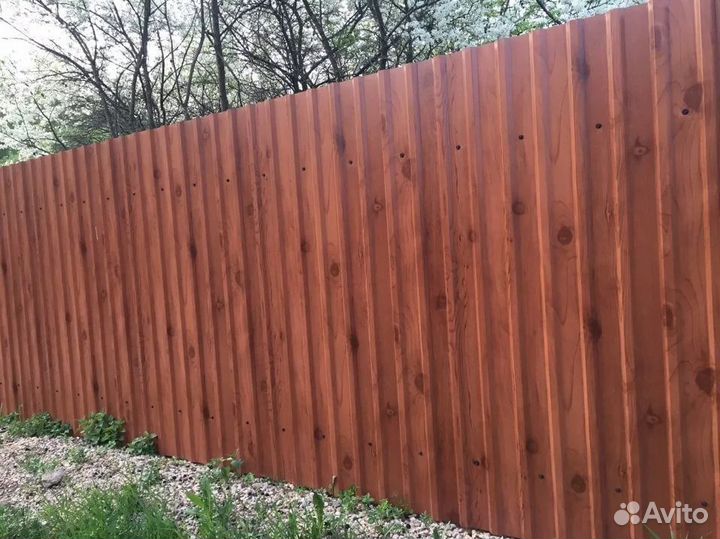 Забор из профлиста под ключ