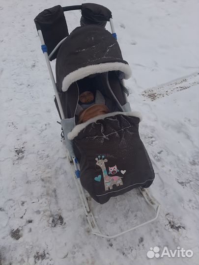 Детские санки коляска