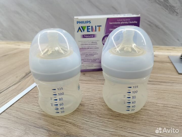 Бутылочки Avent Natural +2 соски к ним